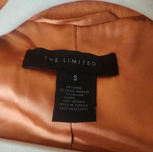 VINTAGE The Limited Orange Coat Size Small / Wool blend - Picture 5 of 8